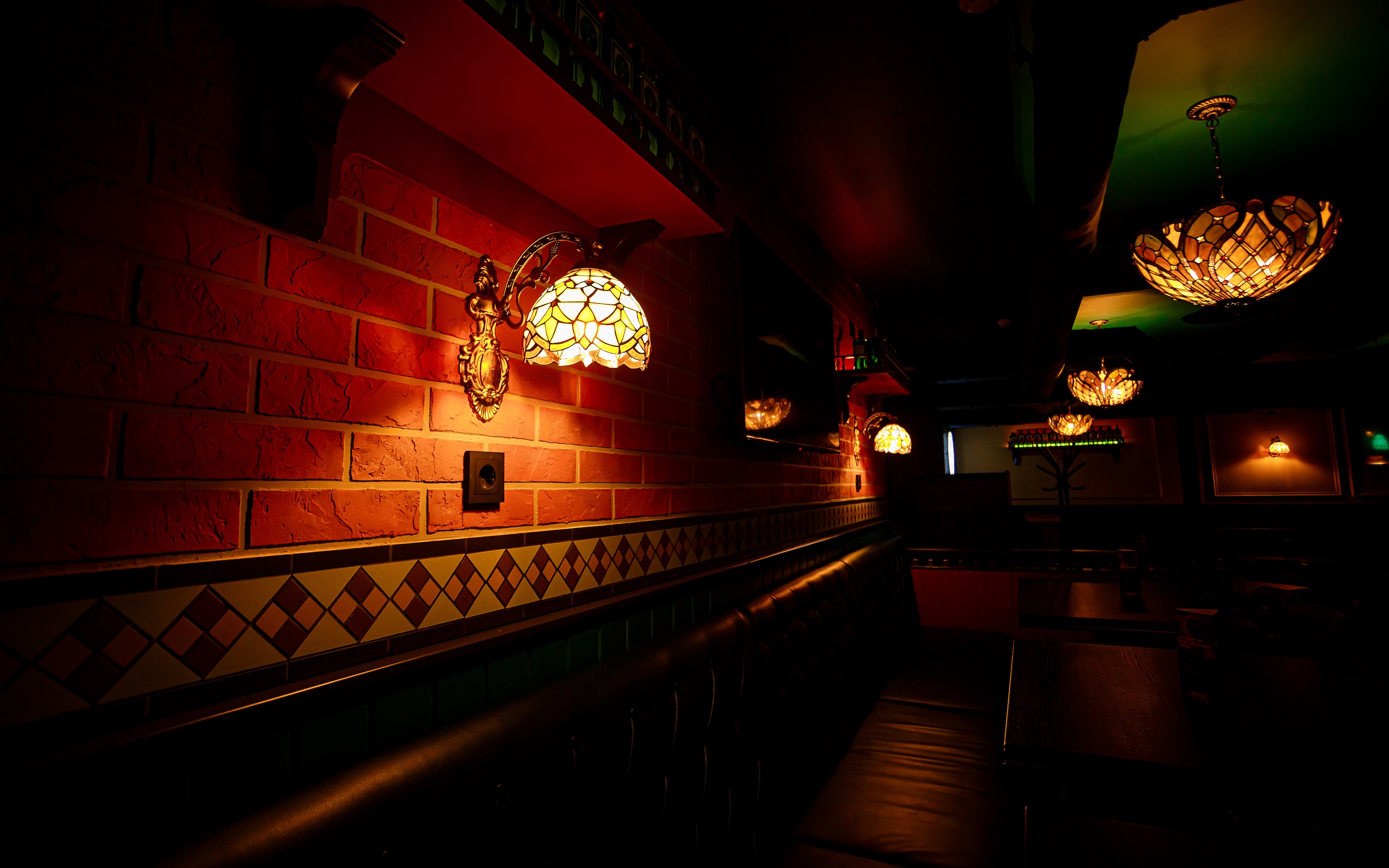 Interior of Irish pub in Almaty